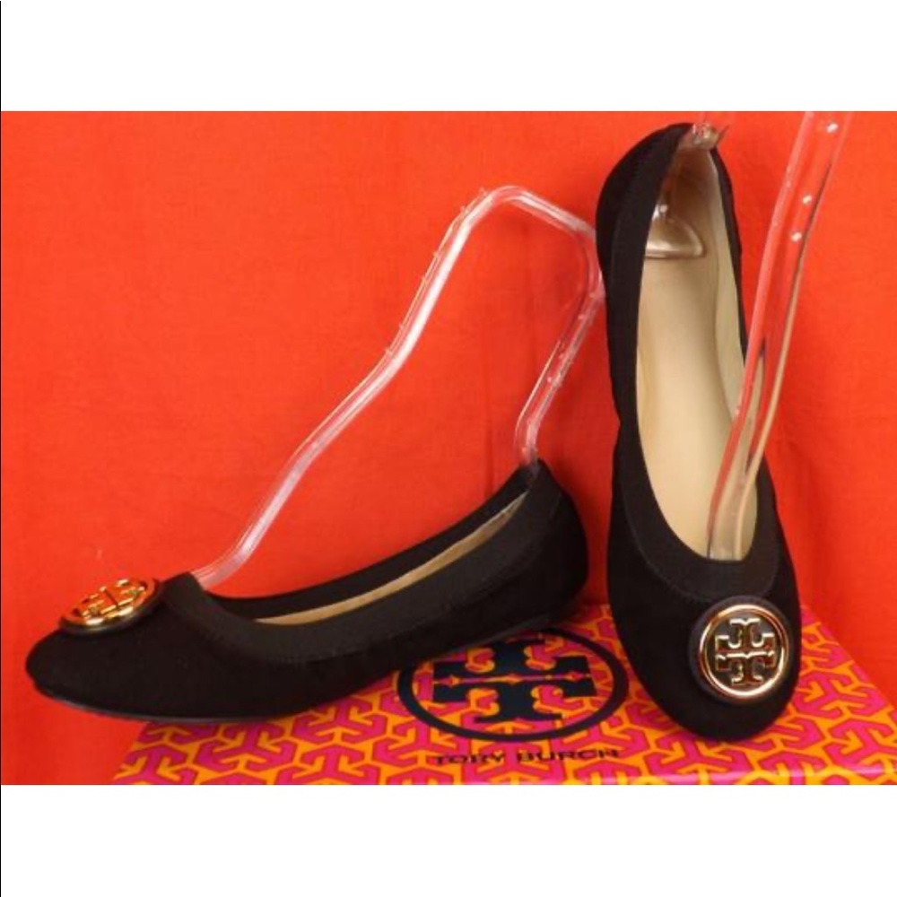 Tory Burch black suede flat